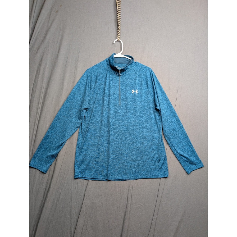 Under Armour Men's Large 1/2 Zip Shirt 1328495 Blue Loose Fit Lightweight